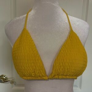 Yellow triangle bathing suit top​​​​​​